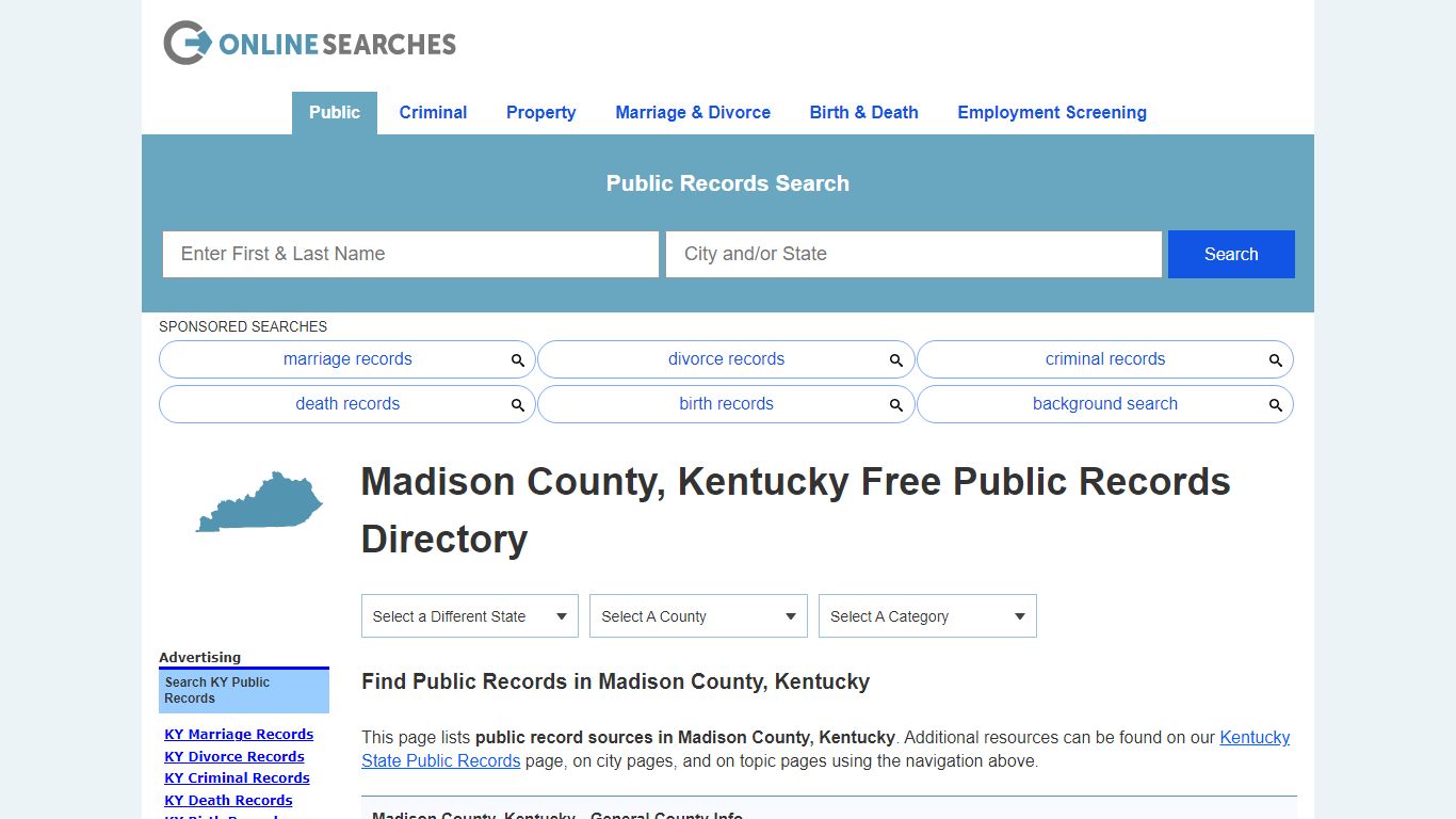 Madison County, Kentucky Public Records Directory